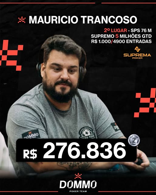 Resultado de Mauricio Trancoso na Suprema Poker